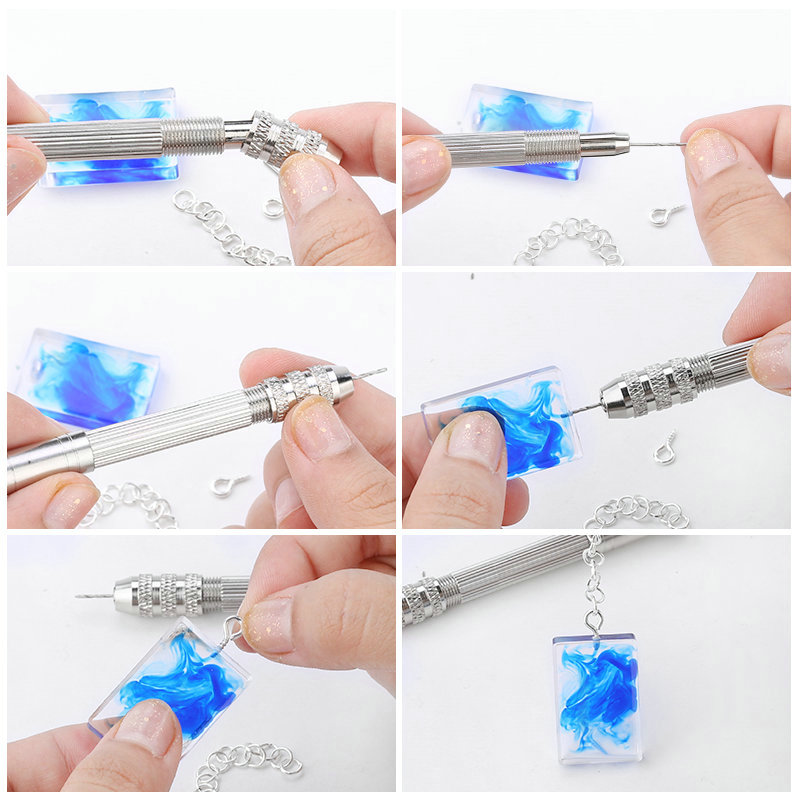 Mini Hand Harz Bohrer Pin Schraubstock Bohrer Set Professionelle Qualität Schwenkkopf Pin Schraubstock Set für Epoxidharz Schmuck Machen DIY