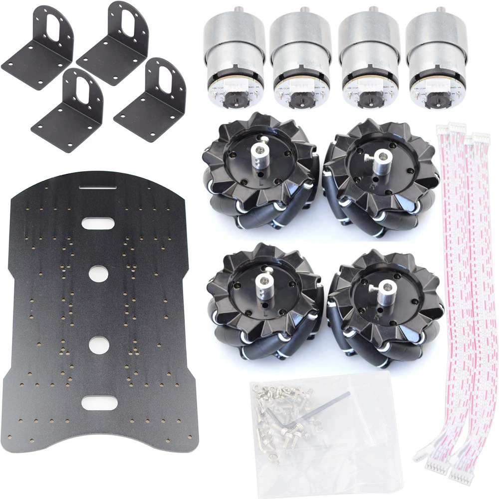 15kg Nutzlast 4WD 80mm Mecanum Rad Roboter Auto Chassis Kit mit DC 12V Hall Motor für Arduino Himbeer Pi DIY Projekt Stiel Spielzeug