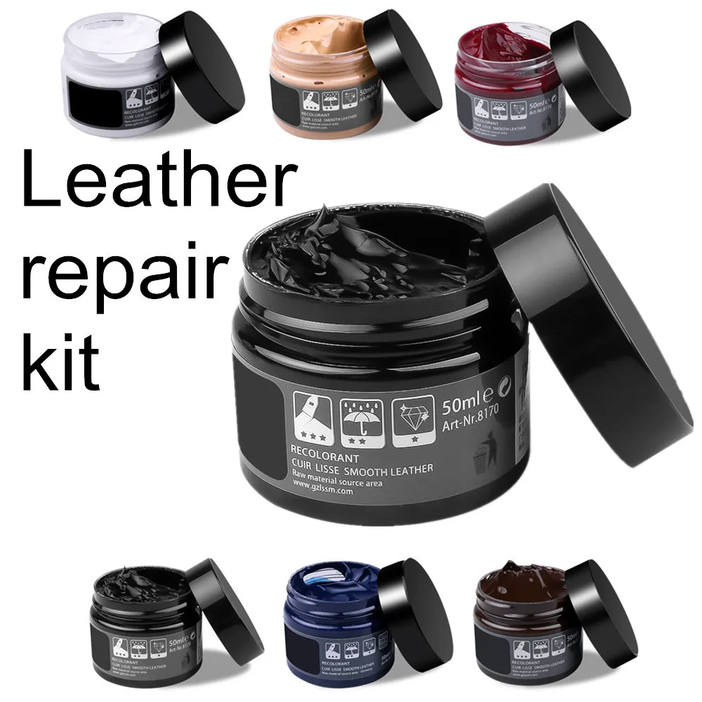 Kit de cuidado del coche, herramienta de reparación de restauración de piel de cuero líquido, asiento de coche, sofá, abrigos, agujeros, restauración de grietas y arañazos para zapatos de coche