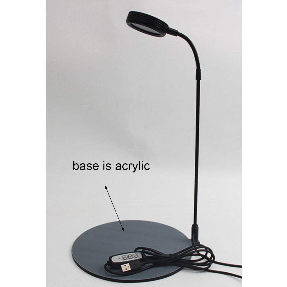 สีดําหรี่แสงได้ 5W LED Aquarium Light พร้อมตัวจับเวลาและปลั๊ก USB, 3000K warm white 6000K สีขาวเย็น Plant Grow โคมไฟพร้อมฐาน