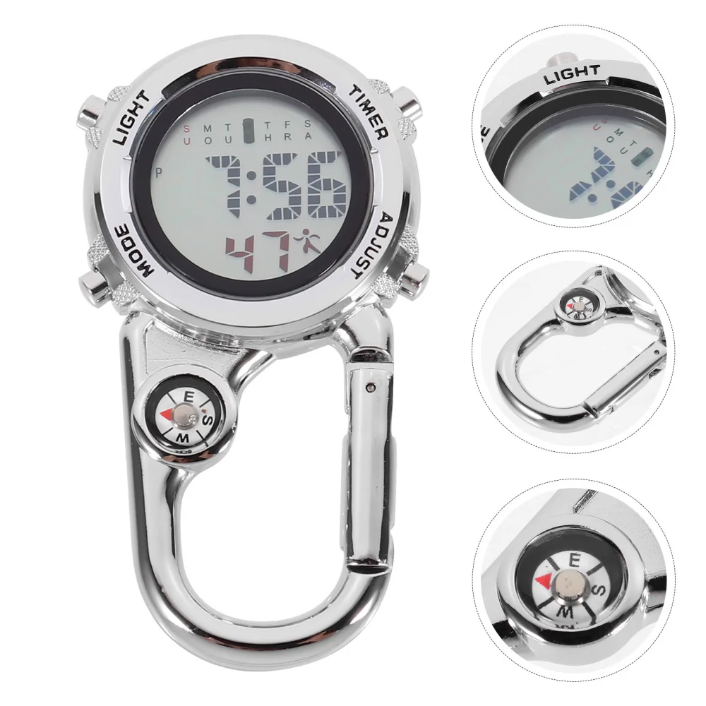 Reloj multifunción con mosquetón para hombre y mujer, cronógrafo Digital deportivo, portátil, con Clip, a la moda, ideal para regalo