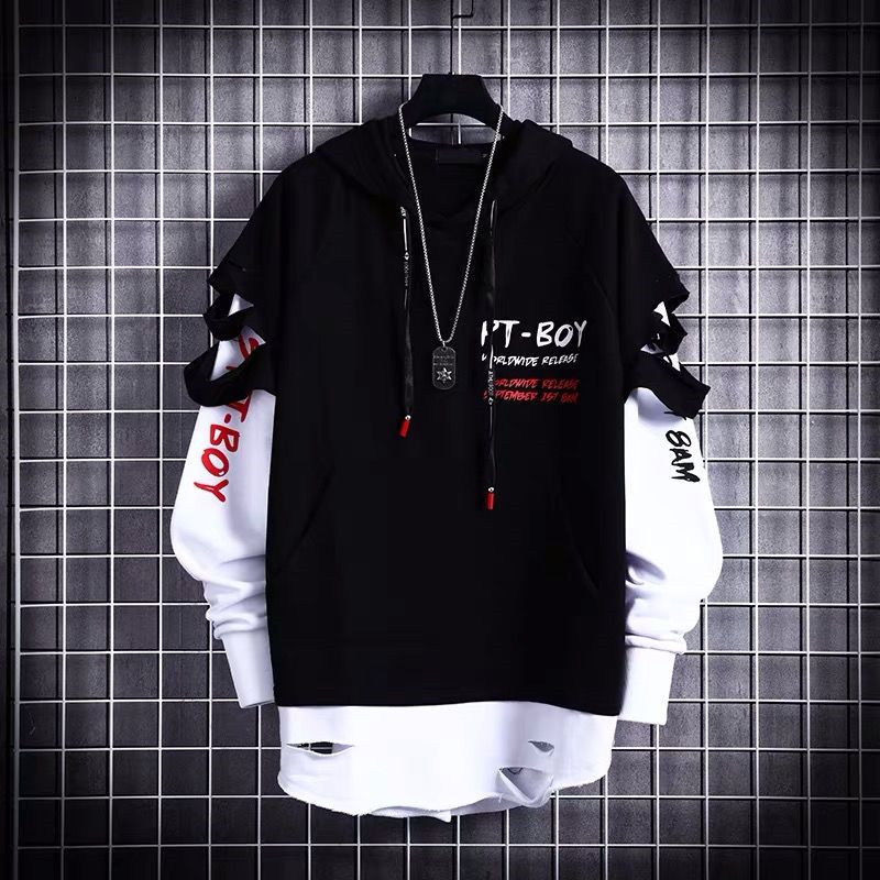 Männer Hoodies Männlich Casual Sweatshirts Streetwear Y2K Schwarz Mann Tops Koreanische Mode Stilvolle Hip Hop Hoody Anime Dacning Kleidung