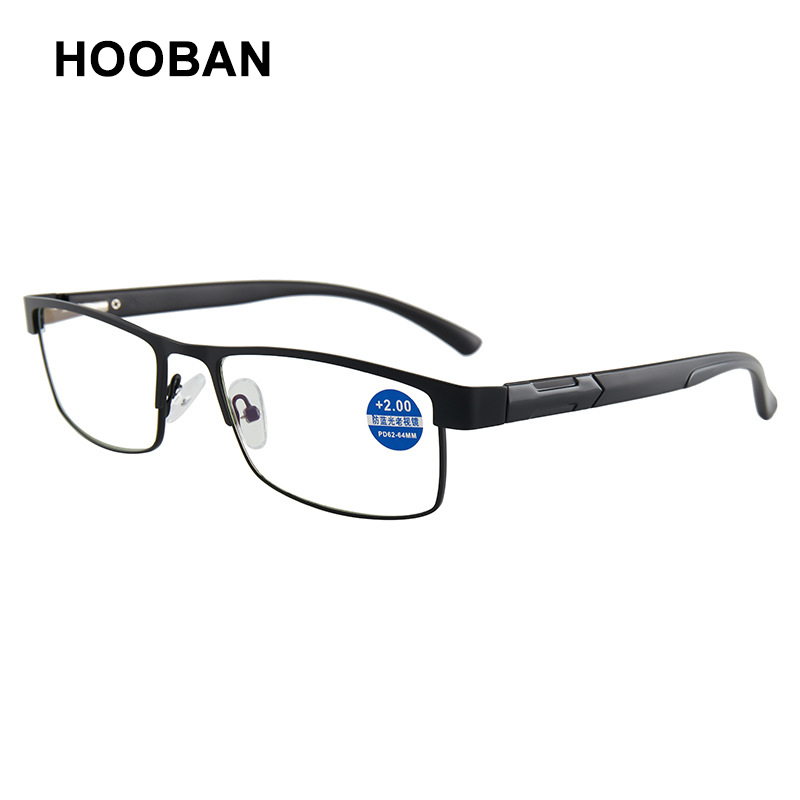Lunettes de lecture en acier inoxydable de haute qualité pour hommes et femmes, presbytes, à la mode, pour affaires, hypermétropie, Anti-lumière bleue