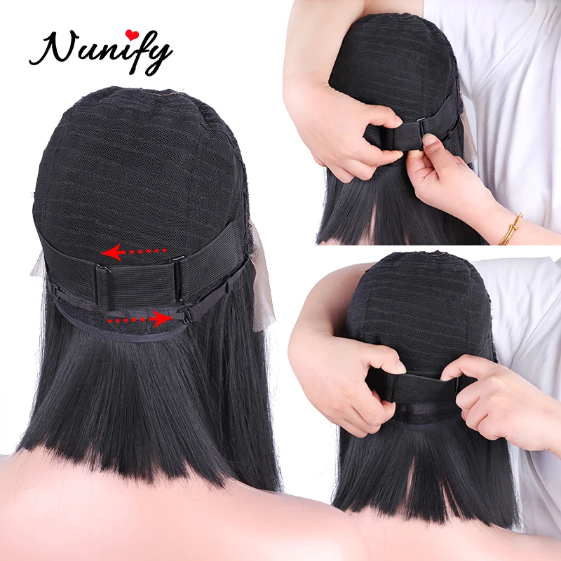 Nunify 5 unids/lote banda elástica ajustable para hacer pelucas accesorios de peluca venta al por mayor banda de peluca de Color negro para redecilla