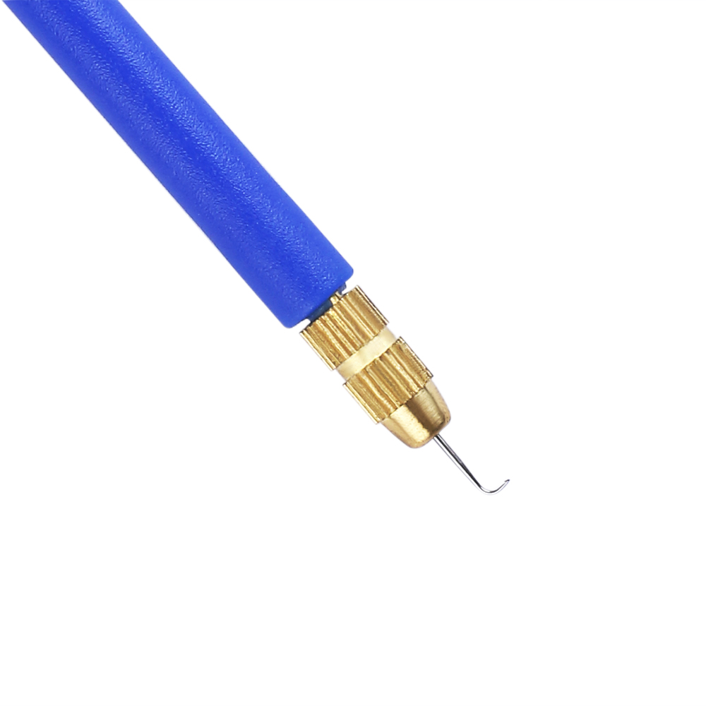 Lüftungsnadel in 4 Größen (1–1, 1–2, 2–3, 3–4) und 1 Kunststoffhalter zur Herstellung von Spitzenperücken/Verschlüssen/frontaler Lüftungsnadel, Netznadel