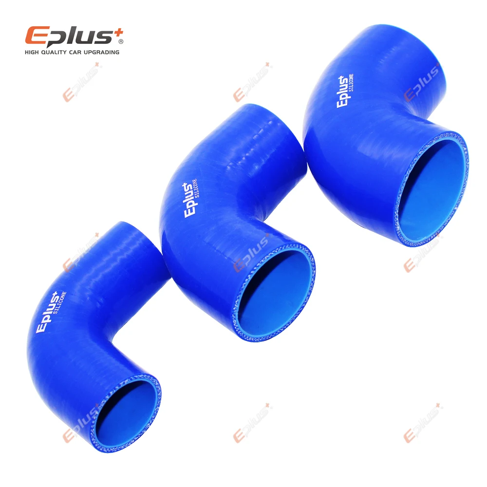 EPLUS Đa Năng Silicone Lửng Ống 90 Độ Kết Nối Ô Tô Intercooler Turbo Lượng Ống Nối Xanh Dương Nhiều Kích Thước