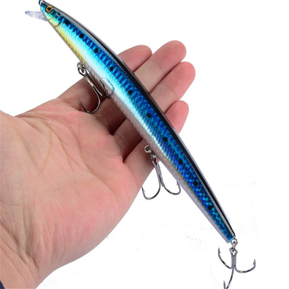 1 Uds nuevas Señuelos de Pesca de pececillo láser grande 18cm/24g cebo duro de Pesca Crankbaits Isca artificiales Pesca mar Wobbler cebos de natación