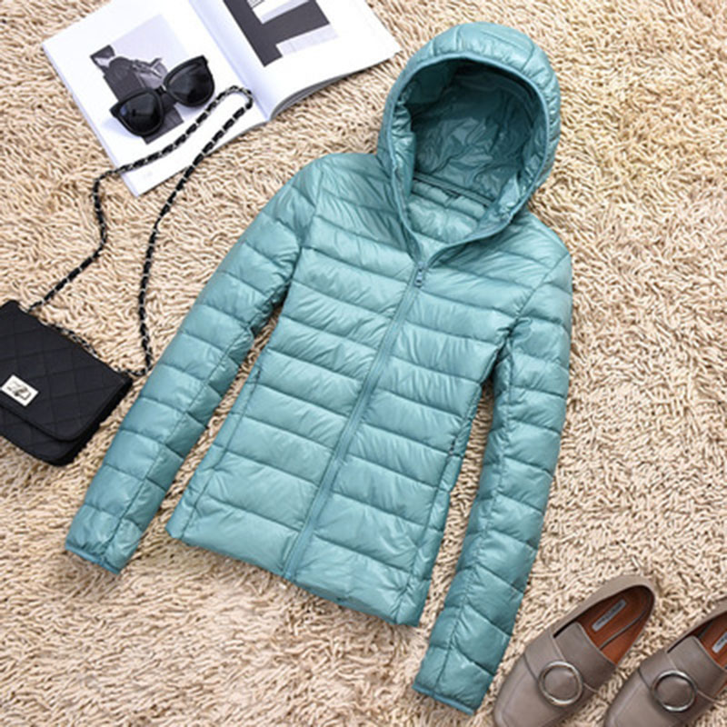 Lente Herfst Vrouwen Ultralicht Dun Donsjack Witte Eend Down Capuchon Jassen Warme Winterjas Parka Vrouwelijke Draagbare Bovenkleding