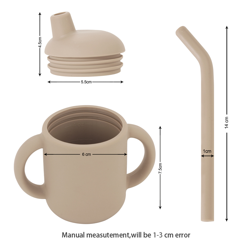 Di Động Cho Bé Cốc Trẻ Em Học Tập Drinkware Chất Lỏng Ăn Silicone Sippy Ly Chống Rò Rỉ Cốc Bé Ống Hút Nước