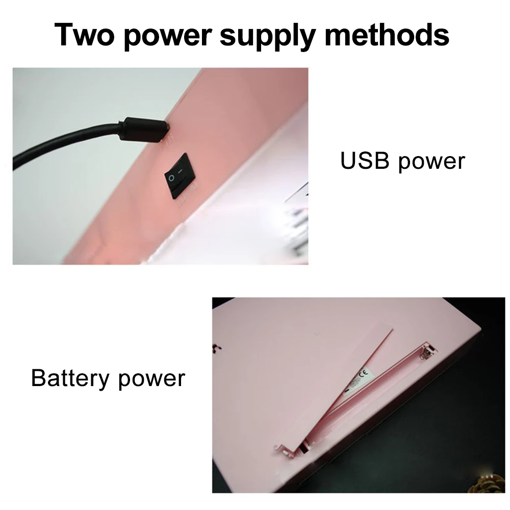 Neue Ankunft A6 A5 A4 Größe LED Kombination Tisch Nacht Licht Box Lampe DIY Schwarz Brief Karten USB AA Batterie powered Nachricht Bord