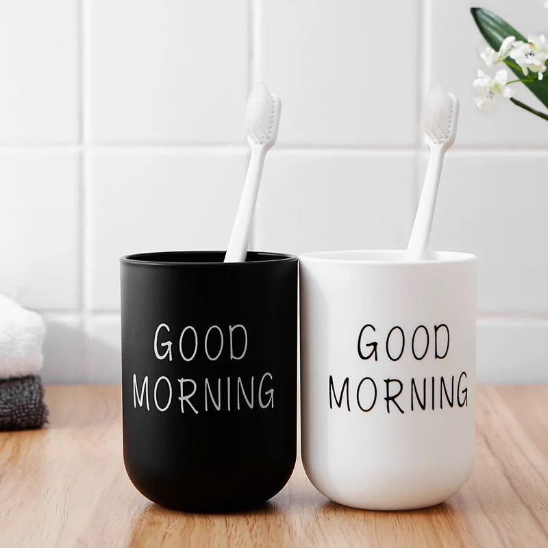 Pareja portátil de cepillos de dientes para lavar la boca, vasos de plástico para el hogar, soporte para cepillos de dientes para Hotel, accesorios de baño, tazas de almacenamiento para enjuague bucal