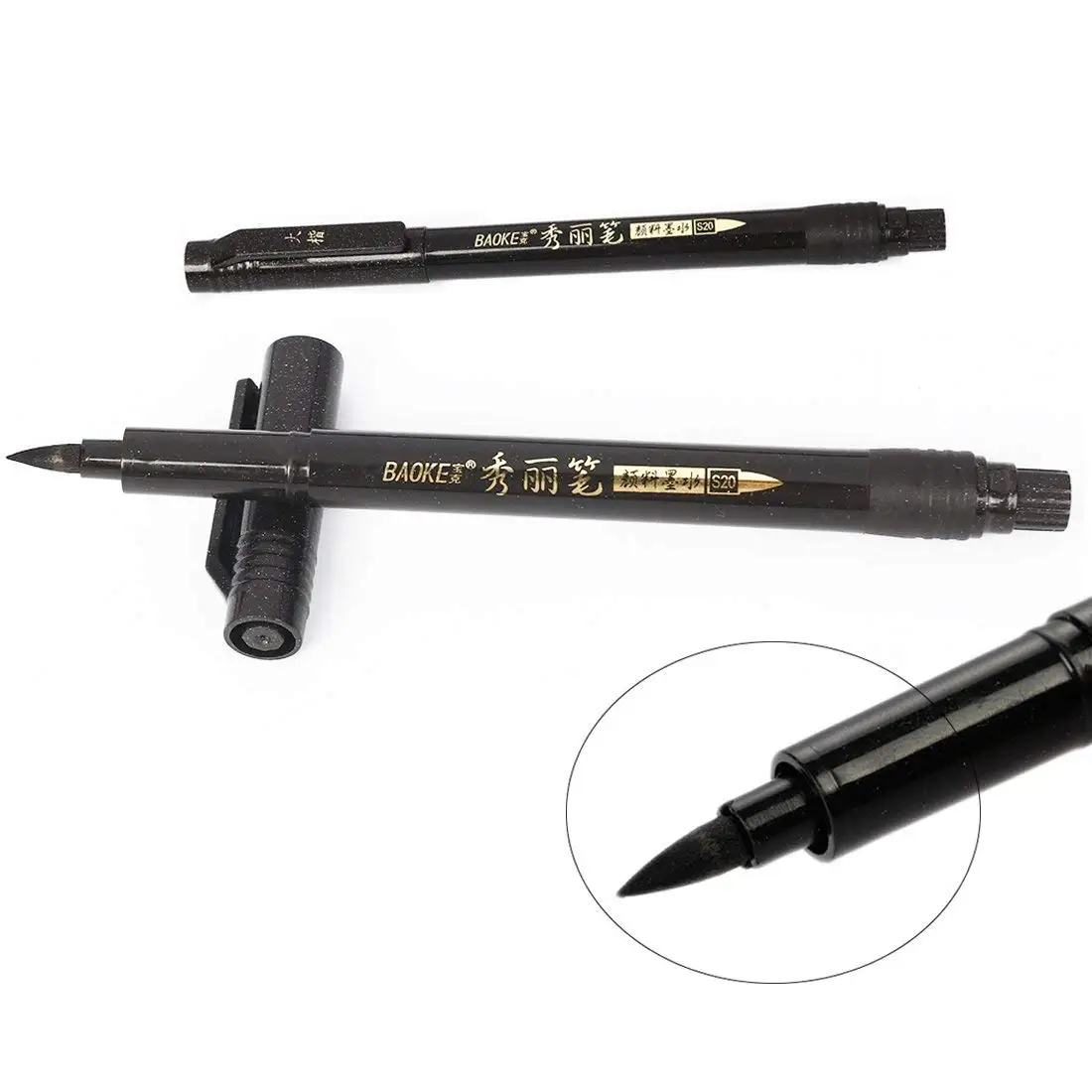 Bút Viết Thư Pháp Tay Chữ Bút Bàn Chải Chữ Bút Đánh Dấu Cho Viết DrawingBlack Bút Mực Nghệ Thuật Đánh Dấu