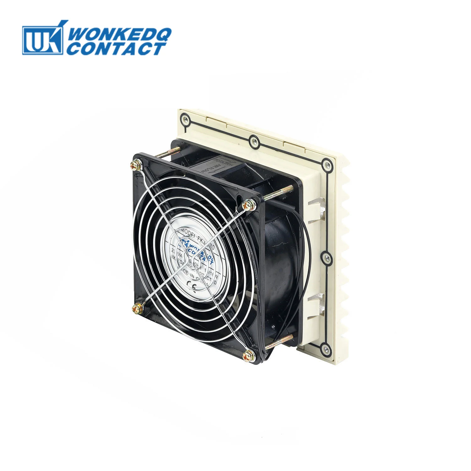 9803 230 Airกรองอุตสาหกรรม 120 มม.ไฟฟ้าตู้Coolerระบายอากาศกันน้ําบานเกล็ดBlowerไอเสีย 220V 230V 240V