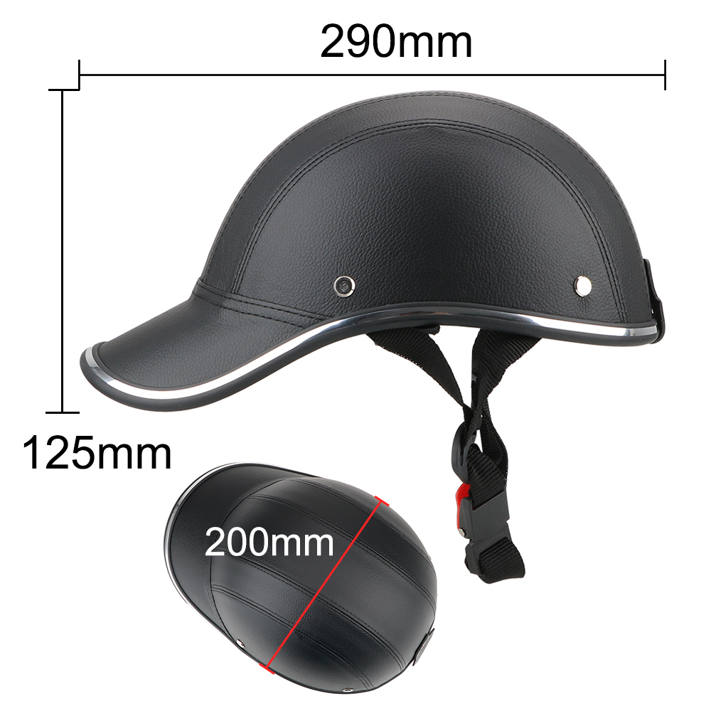 LEEPEE Voor Cafe Racer Chopper Scooter Veiligheid Harde Hoed Half Gezicht Vintage Zomer Cap Motorfiets Half Helm Baseball Cap Stijl