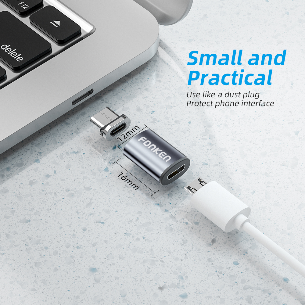 Magnetischer Kabelanschluss, Handy-Kabeladapter, Micro-USB, magnetische Spitze, Magnet-Ladegerät, Stecker, Typ C, Adapter für Huawei Android