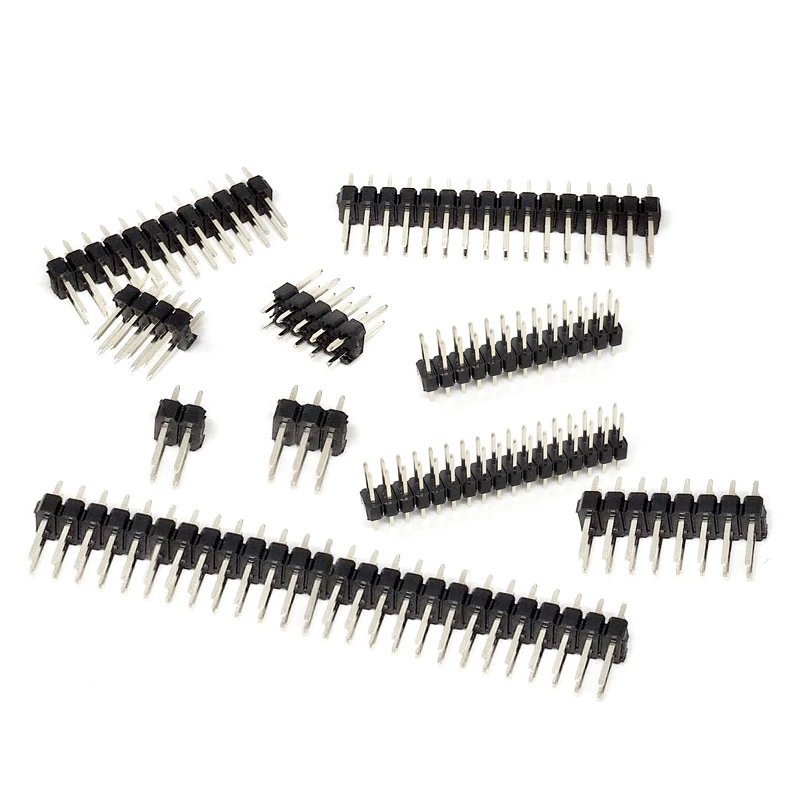 50/20/10 Uds 2,54mm fila única macho 1/2*40P placa PCB conector de pines tira Pinheader 2/3/4/5/6/8/10/12/20/40Pin para Arduino
