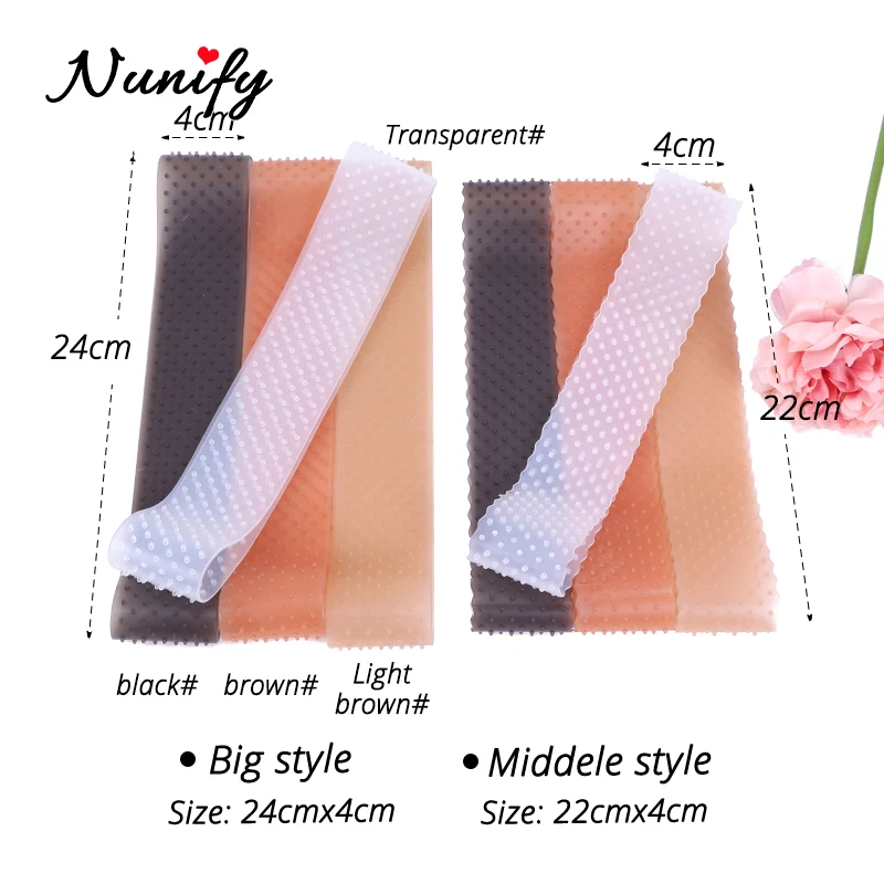 Thun Mềm Silicon Tóc Giả Kẹp Đầu Silicone Tóc Giả Kẹp Ban Nhạc 4 Màu Size Nhỏ Đầu Không Trượt Bộ Tóc Giả Giữ Trong Suốt ban Nhạc