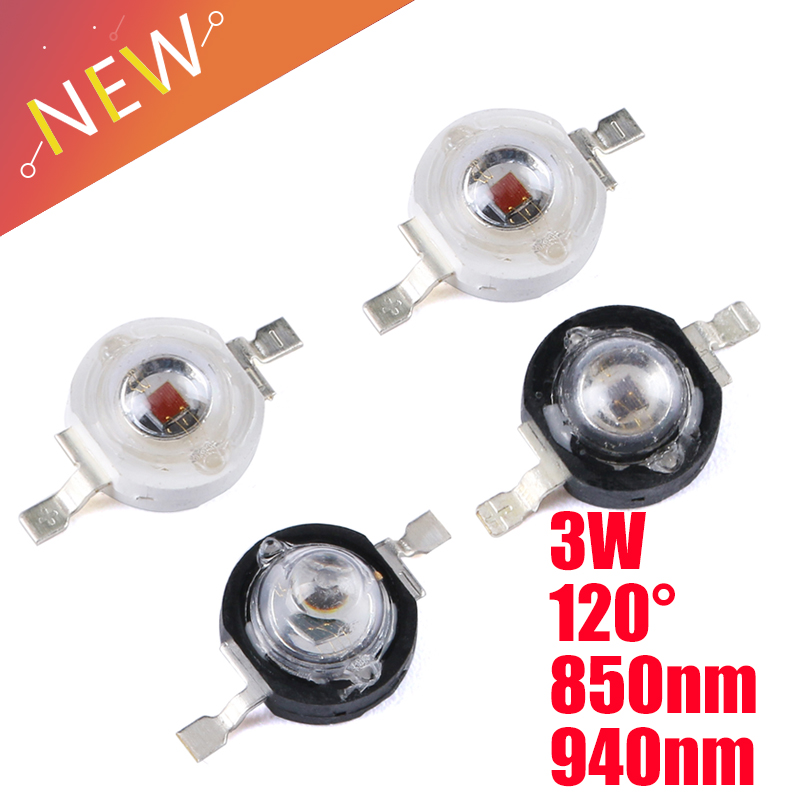 5 stücke 3W Infrarot IR High Power LEDs Emitter CCTV Kamera IR Diode für Sicherheit Schwarz LEDs 850nm 940nm 3W 700mA