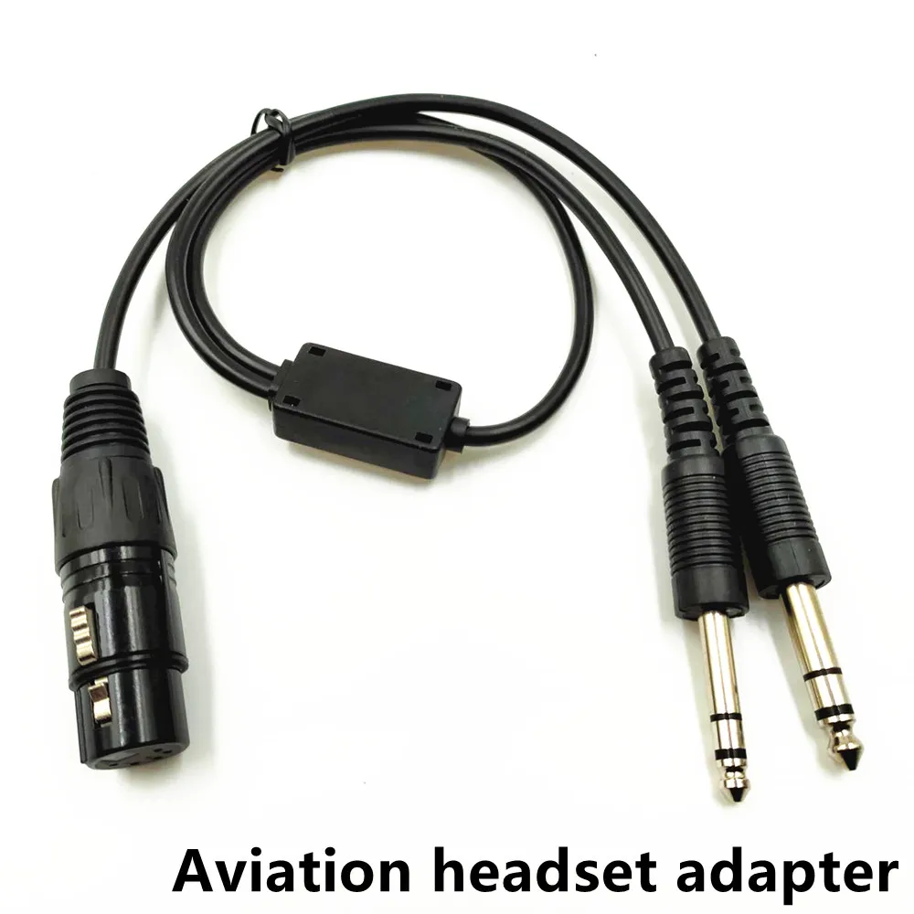 Frtためエアバスxlr gaデュアルプラグ5ピンヘッドセットアダプタケーブル航空ヘッドホンケーブルイヤホンアクセサリー