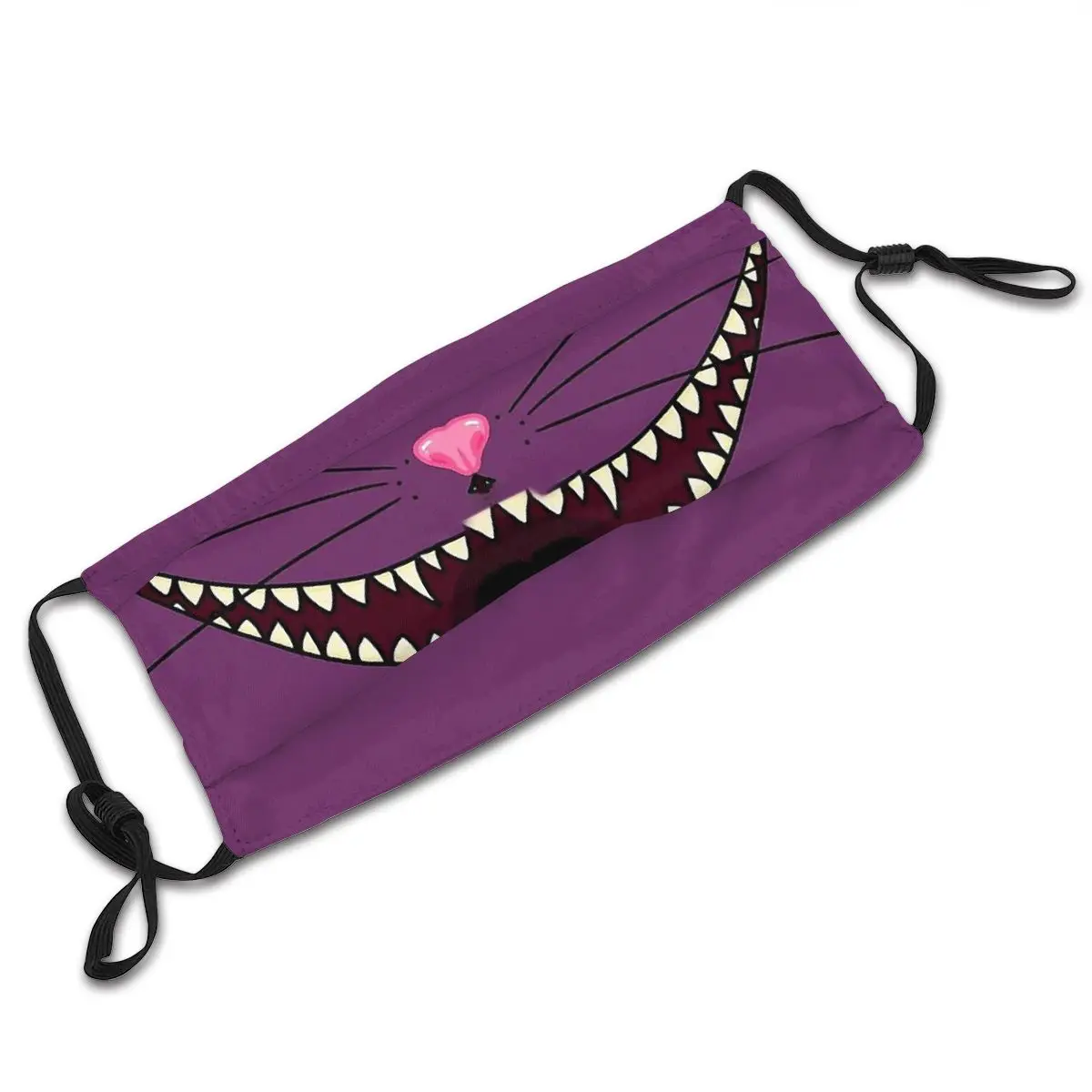 Cheshire Smile ล้างทำความสะอาดได้ปากหน้ากาก Cheshire Cat การผจญภัยของ Alice ใน Wonderland Reusable Face Masks Filters Anti Haze Mask