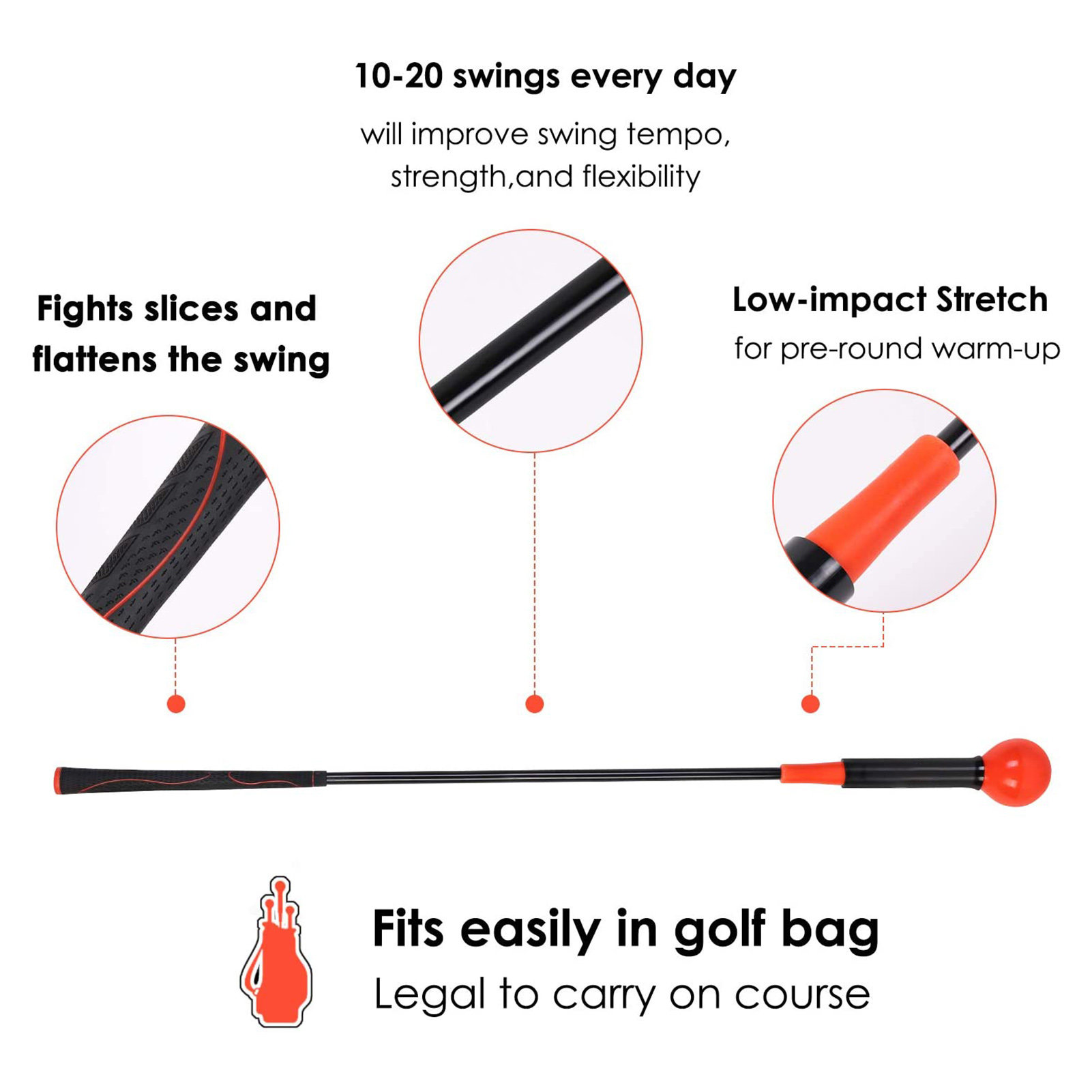 Golf Swing Trainings hilfe Golf Swing Übungs rute Golf Warm-up Stick Golf Zubehör Golf Trainer Hilfsmittel liefert 40/48 Zoll