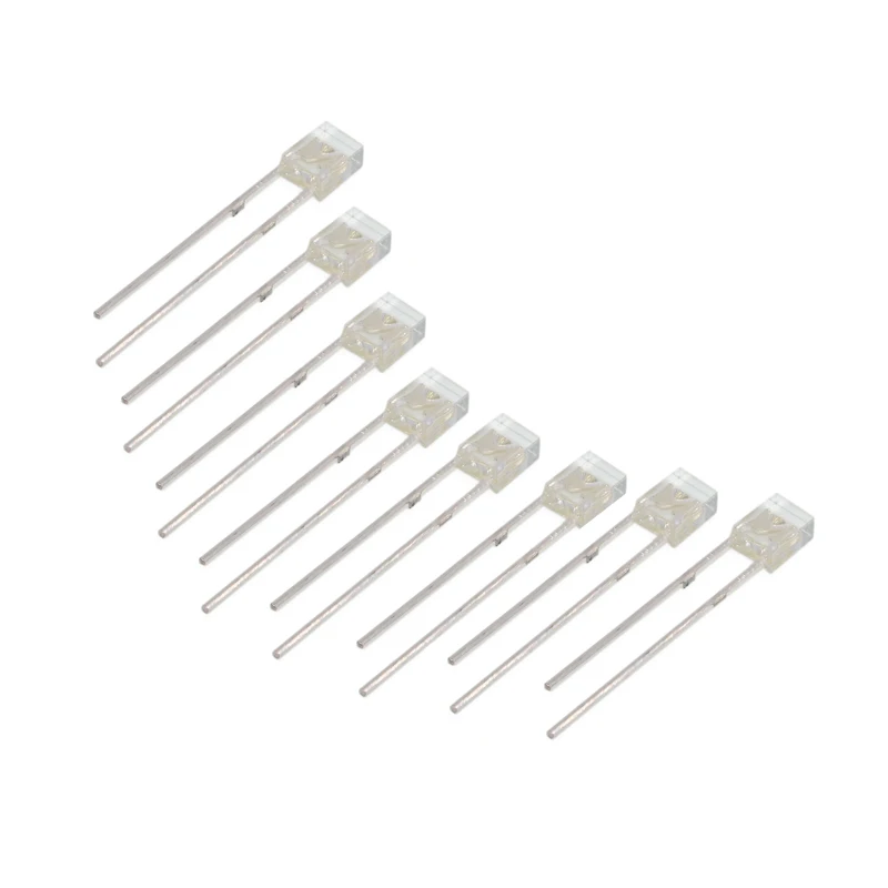 100PCS/LOT 2x3x4 MM Rectangular LED Emitting Diode Lamp White Red Green Blue Yellow Clear Diffused Color Micro DIY Indicator 3V
