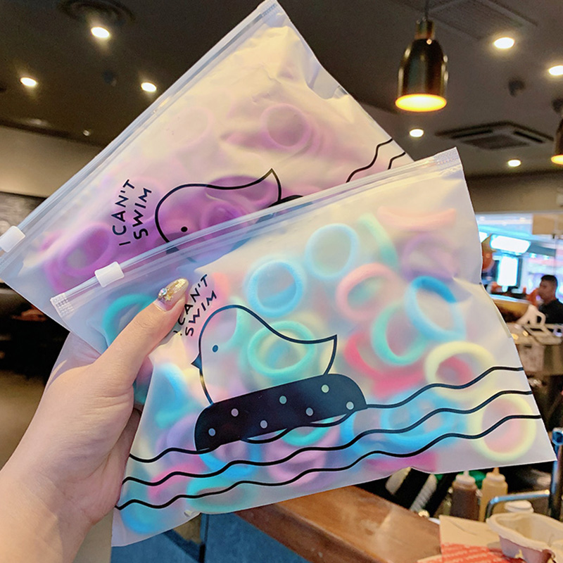 50/100 Cái/bộ Bé Gái Nhiều Màu Sắc Nylon Nhỏ Thun Cột Tóc Trẻ Em Đuôi Ngựa Giá Đỡ Scrunchie Đầu Tóc Trẻ Em Phụ Kiện