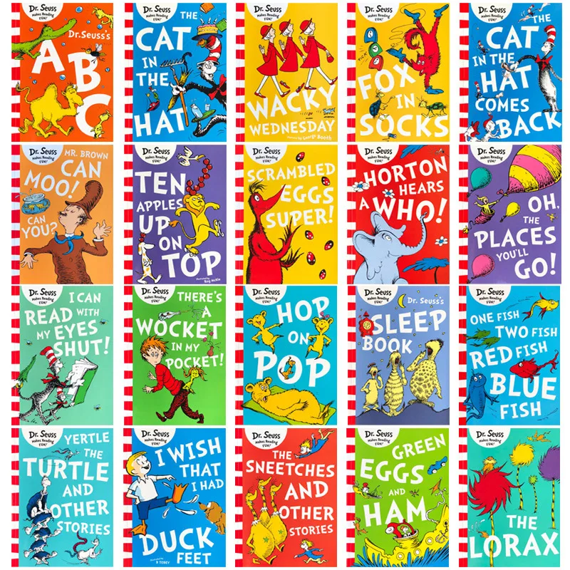 หนังสือ 5 เล่ม/ชุดกรณีคลาสสิกของ Dr. Seuss เด็กสนุกน่าสนใจหนังสือภาพภาษาอังกฤษ 3-11 ปีเด็กการเรียนรู้ของเล่น