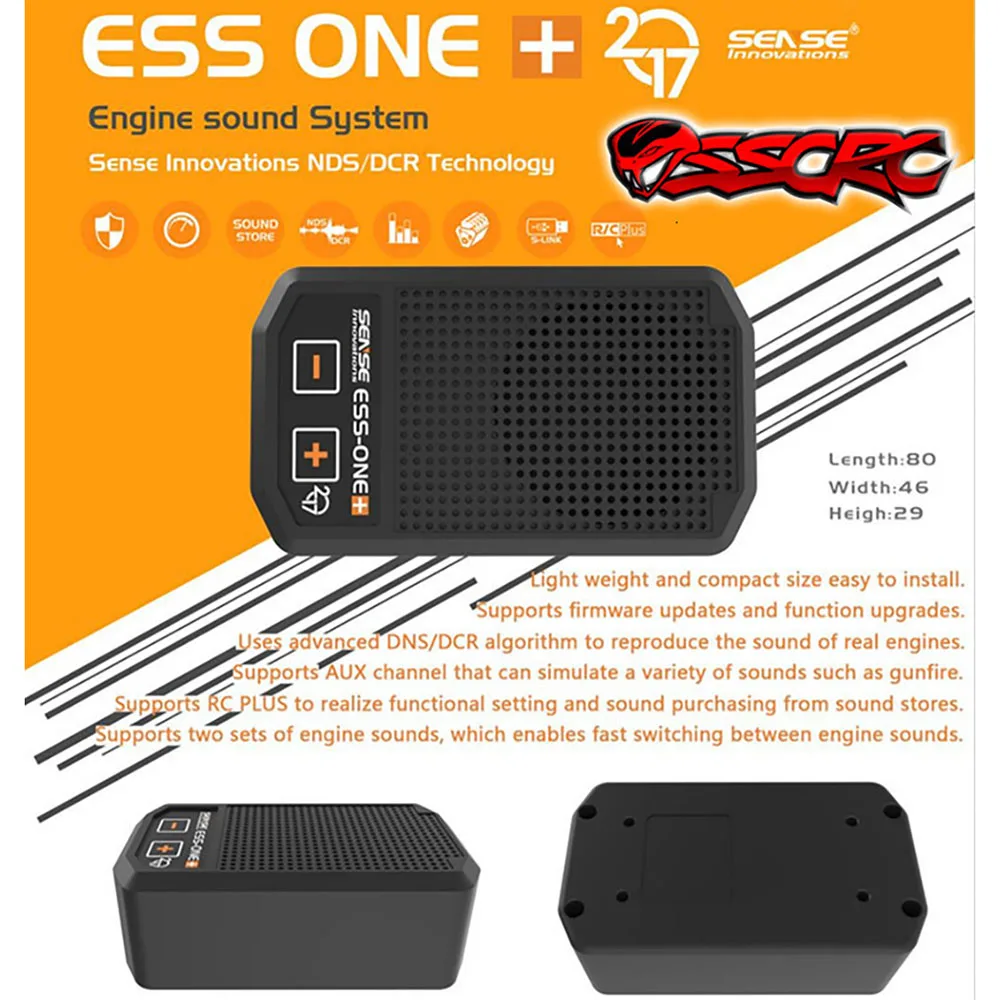 SENSE ESS-ONE Sound Simulator für RC Modellauto Crawler Buggy Dirft Racing Modifikationszubehör SCX10