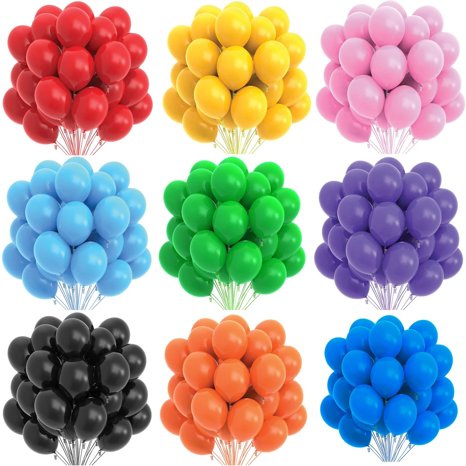 Globos de látex dorados, negros y rosas, decoración para fiesta de cumpleaños, decoración de boda para adultos, Globos de helio para Baby Shower, 10/20 piezas, 10/12 pulgadas