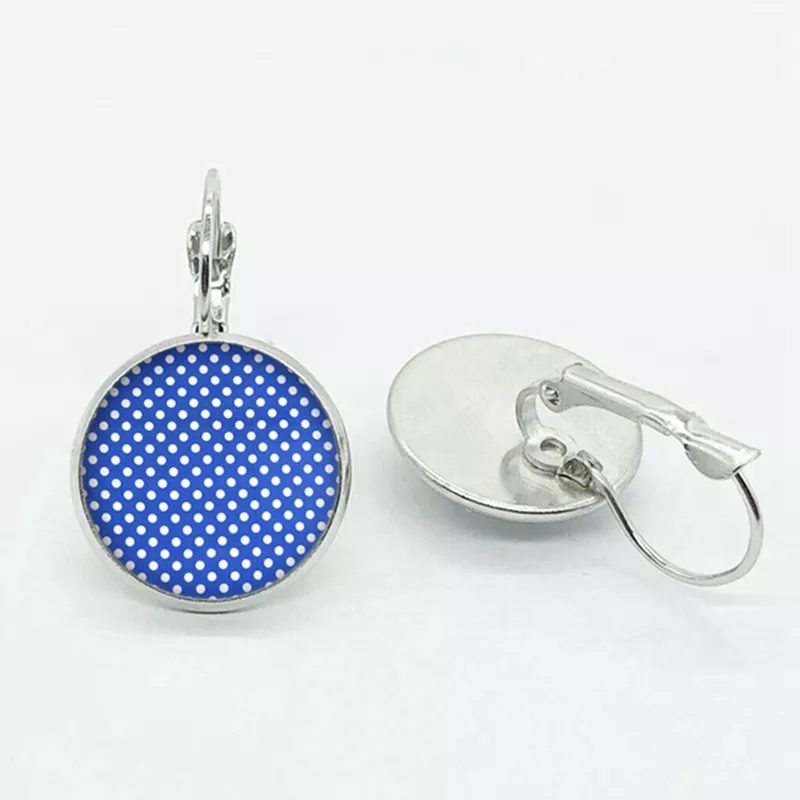 Multiwarna Bulat Dot Anting Kepribadian Kualitas Tinggi Kubah Kaca Dot Anting Hadiah Wanita Aksesori Grosir