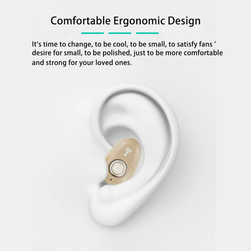 Mini auriculares inalámbricos con Bluetooth, dispositivo Invisible, con cancelación de ruido, manos libres, estéreo, TWS, con micrófono