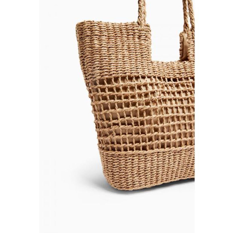 Temperamento feminino floresta bolsa tecida, bolsa de ombro feminina, portátil, grande, oca, nova