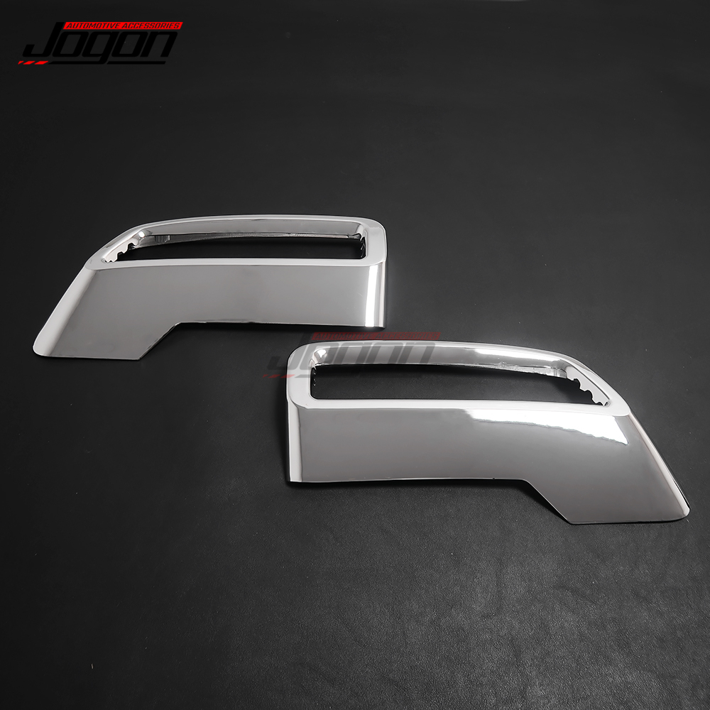 2 個クローム車のリア排気カバープジョー 3008 5008 T87 2017 - 2019 エンドパイプ車の外装装飾トリムアクセサリー