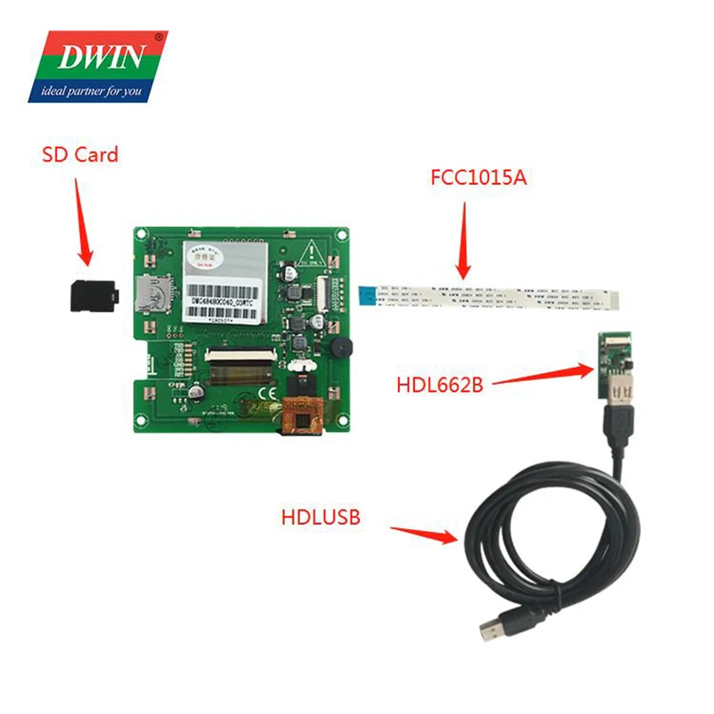 DWIN 4,0 "IPS 480X480 квадратный модуль емкостной сенсорной панели, TFT LCD, UART LCM HMI интеллектуальный дисплей, управление для Arduino