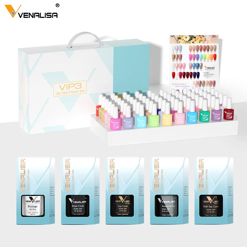 VENALISA-半永久的なマニキュア,120色,サロンまたはネイルアート用,UV LED,7.5ml