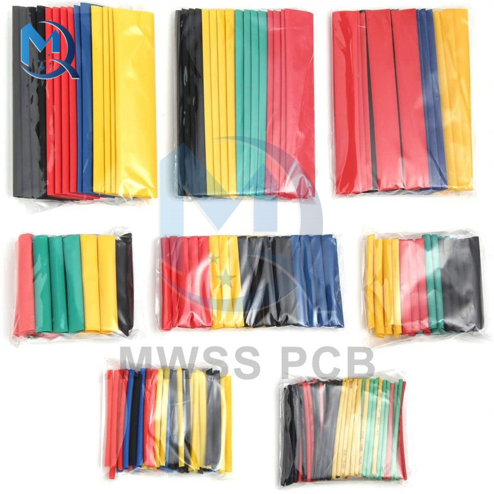127/140/328/530Pcs Assorted Polyolefin Schrumpfschlauch Rohr Kabel Sleeves Wrap Draht Set 8 größe Multicolor/Schwarz Draht Kabel