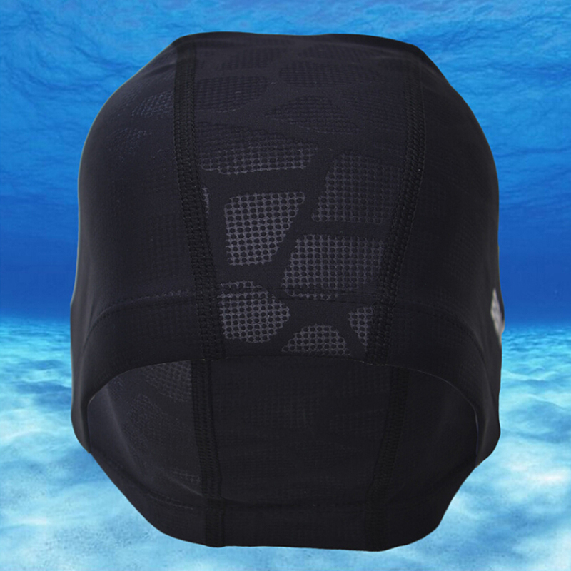 Gorro de natación deportivo para hombre y mujer, gorro elástico impermeable de tela PU para proteger las orejas, pelo largo, talla libre, novedad de 2021