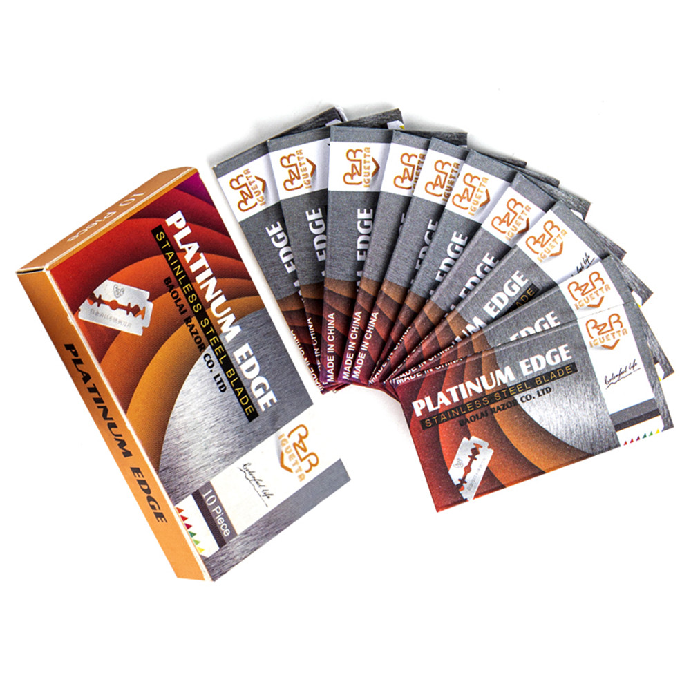 50/10 шт., двусторонние лезвия для бритвы из нержавеющей стали