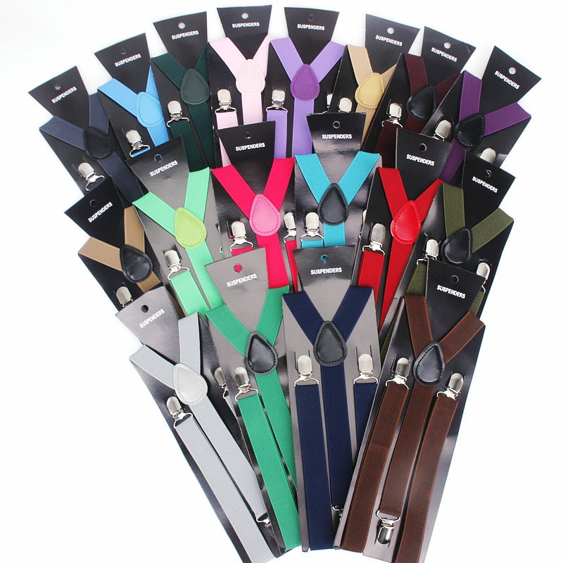 Hot Koop Elastische Lederen Bretels Mannen 3 Clips Vintage mannen Vrouwen Jarretel Broek Bruiloft Schorsing Voor Rokken 38 Kleuren