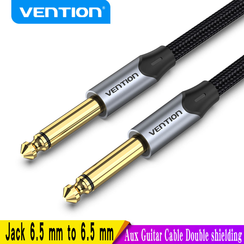 Vention Aux Cable de guitarra 6,5 Jack 6,5 mm a 6,5 mm Cable de audio Cable auxiliar de 6,35 mm para mezclador de guitarra estéreo amplificador altavoz cablenew