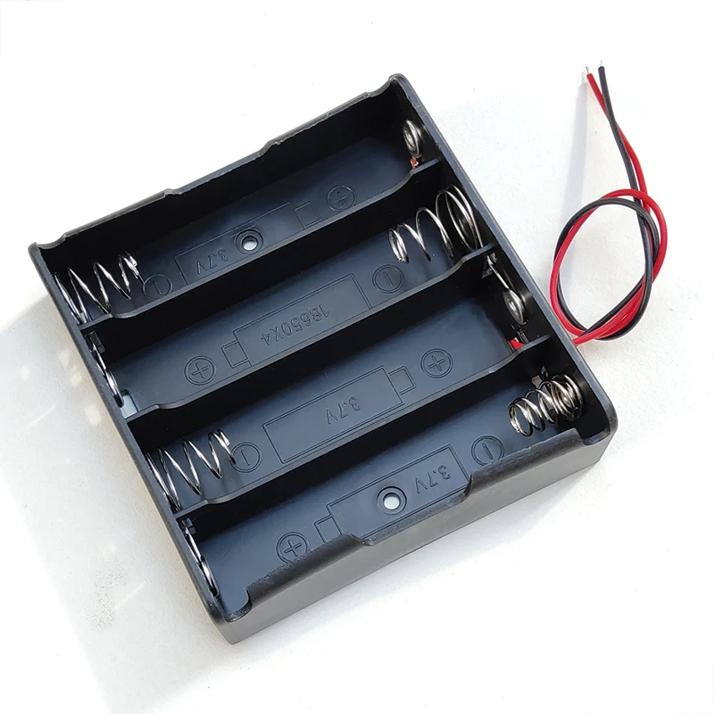 2022 New 18650 Điện Di Động Hộp 1X 2X 3X 4X 18650 Pin Lưu Trữ Hộp Hộp 1 2 3 4 khe Cắm Pin Hộp Đựng Có Dây