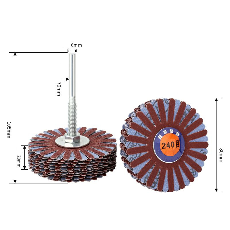 Cabeça de flor de polimento de banda abrasiva com escova de roda de polimento de lixa de alça