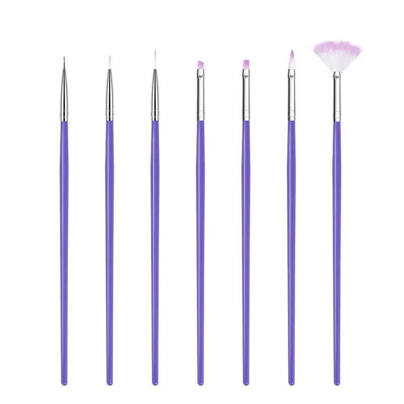 Cepillo de uñas para manicura, cepillo de Gel para decoración de uñas, 15 unids/set, cepillo de uñas, polvo líquido acrílico, cepillo de Gel para tallar