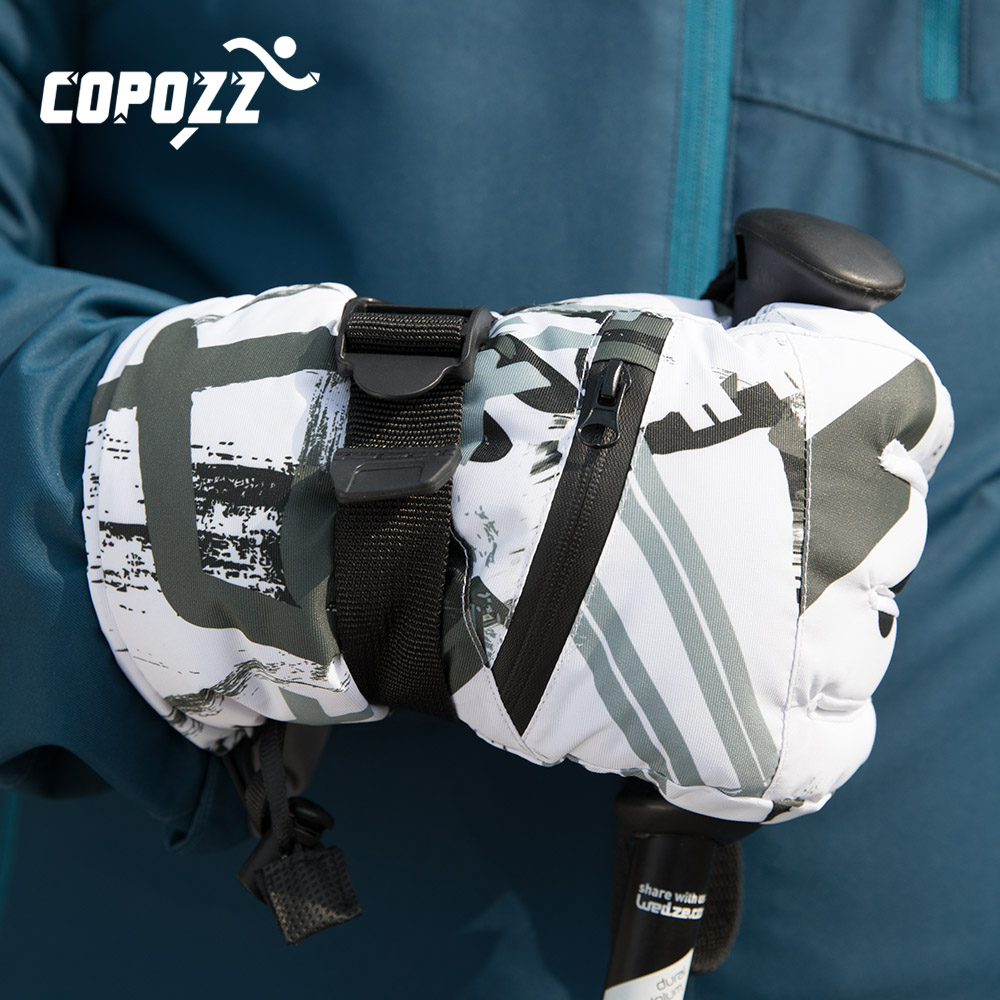 熱スキー手袋男性女性の冬のフリース防水暖かい子供スノーボード雪手袋3本スキー乗馬