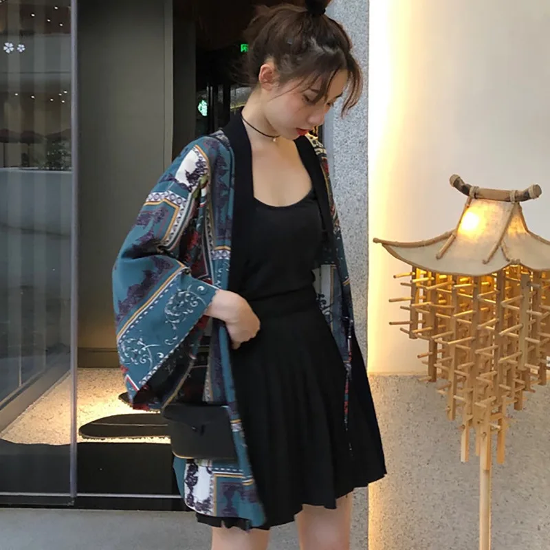 Phụ Nữ Áo Cardigan Đi Biển Phong Cách Mùa Hè Phối Ren Nữ Retro In Đời Boho Tay Cánh Dơi Chống Nắng Áo Sơ Mi Cao Cấp