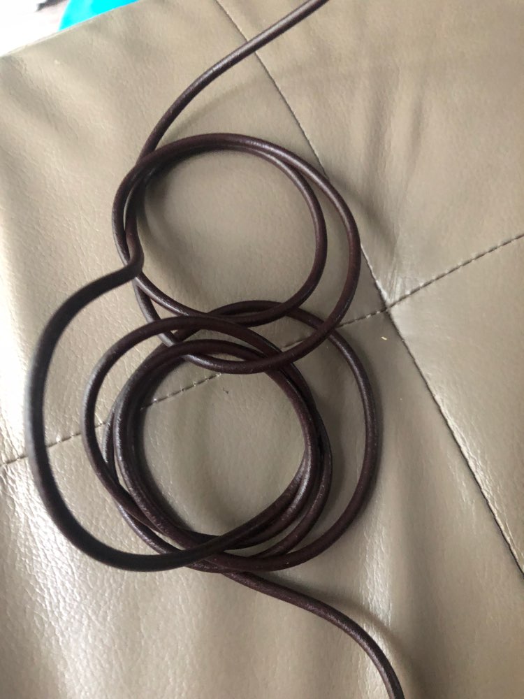 2-5 jardas 100% couro de vaca genuíno redondo tanga cabo de couro corda para diy colar pulseira diy jóias fazendo