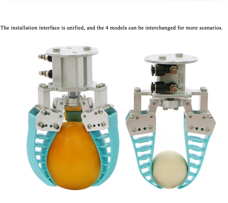 Mới Nhất Linh Hoạt Robot Móng Vuốt Đơn Ngón Tay Bionic Cơ Ngón Tay Trái Cây Phân Loại Kẹp Lấy Thích Nghi Khí Nén Điện