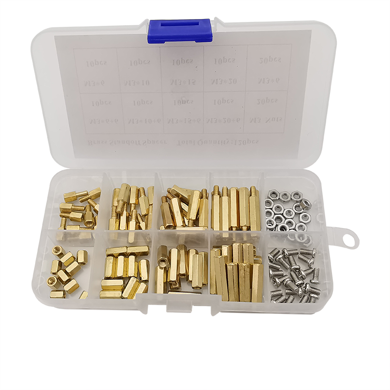 120 Buah/Kotak M3 Jantan Perempuan Kuningan Standoff Spacer Hex Kolom Dukungan Spacer Pilar M3 Sekrup Mur untuk Papan PCB M3x6/10/15/20Mm