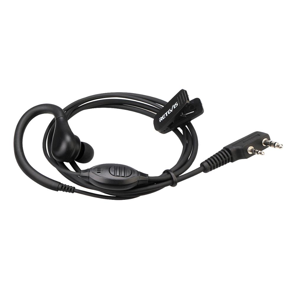 Retevis EEK007 2PinイヤーフックイヤホントランシーバーretevisためRB618 H777 RT622双方向ラジオケンウッド/baofeng用